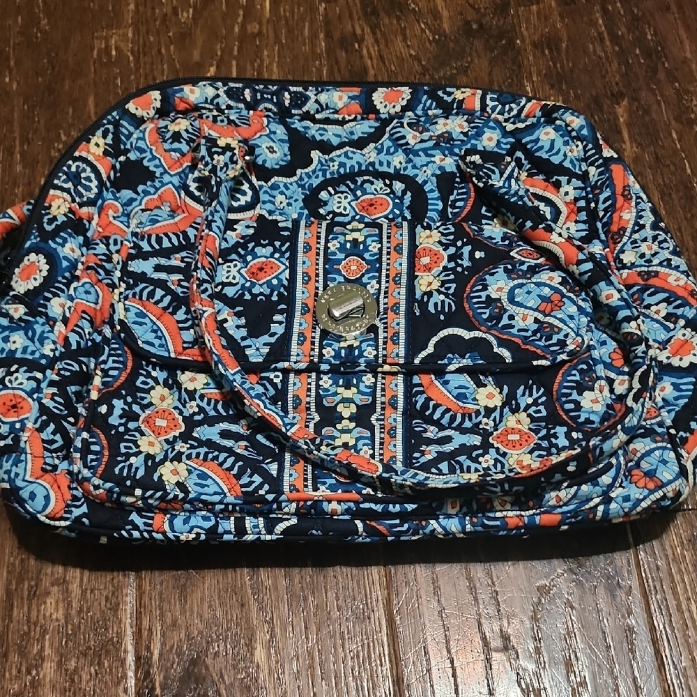 Vera Bradley Floral Blue and Orange Pattern